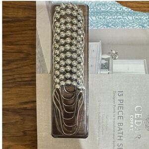 Cedar Court 12 Piece Classic Metal Rollerball Hooks Set Silver Tone Ball Design